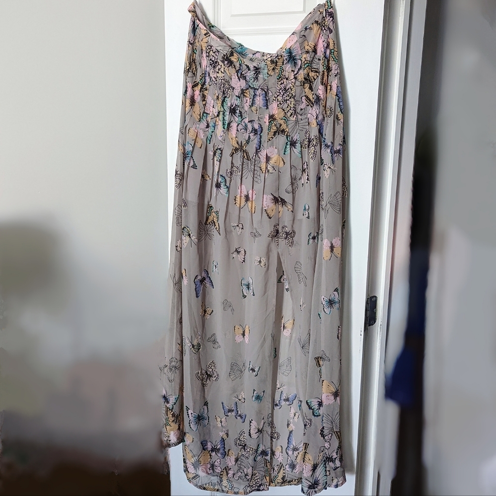 NEVADA | Butterfly maxi skirt with slit and mini under skirt | 12